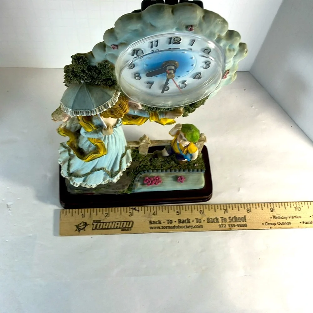nostalgic aesthetic Prestige Angel & Boy Pendulum Clock with Swinging Bird